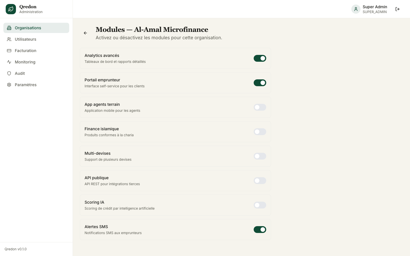 Tenant modules