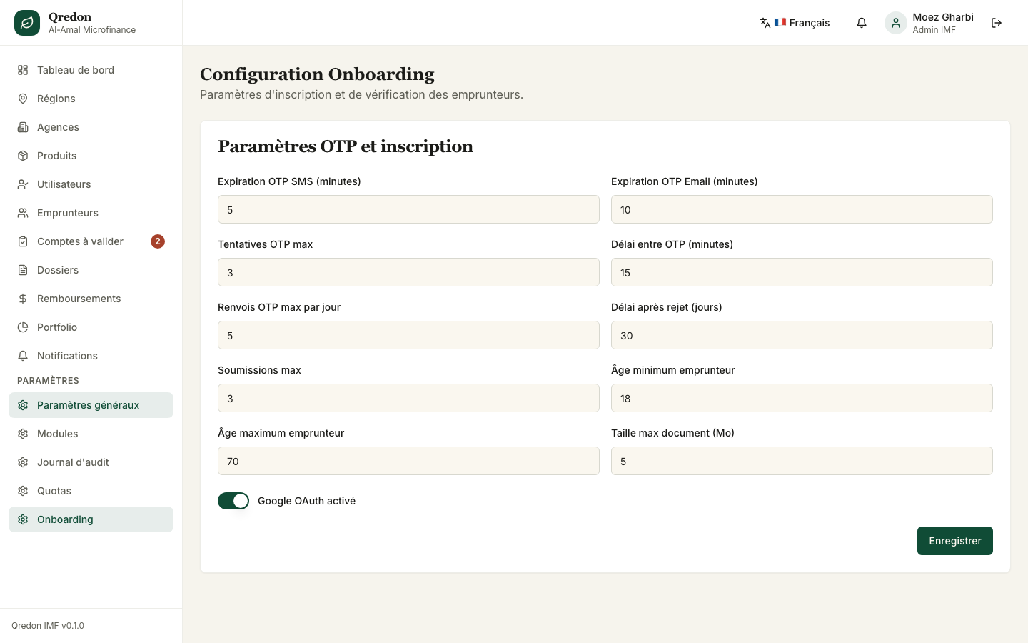 Settings Onboarding