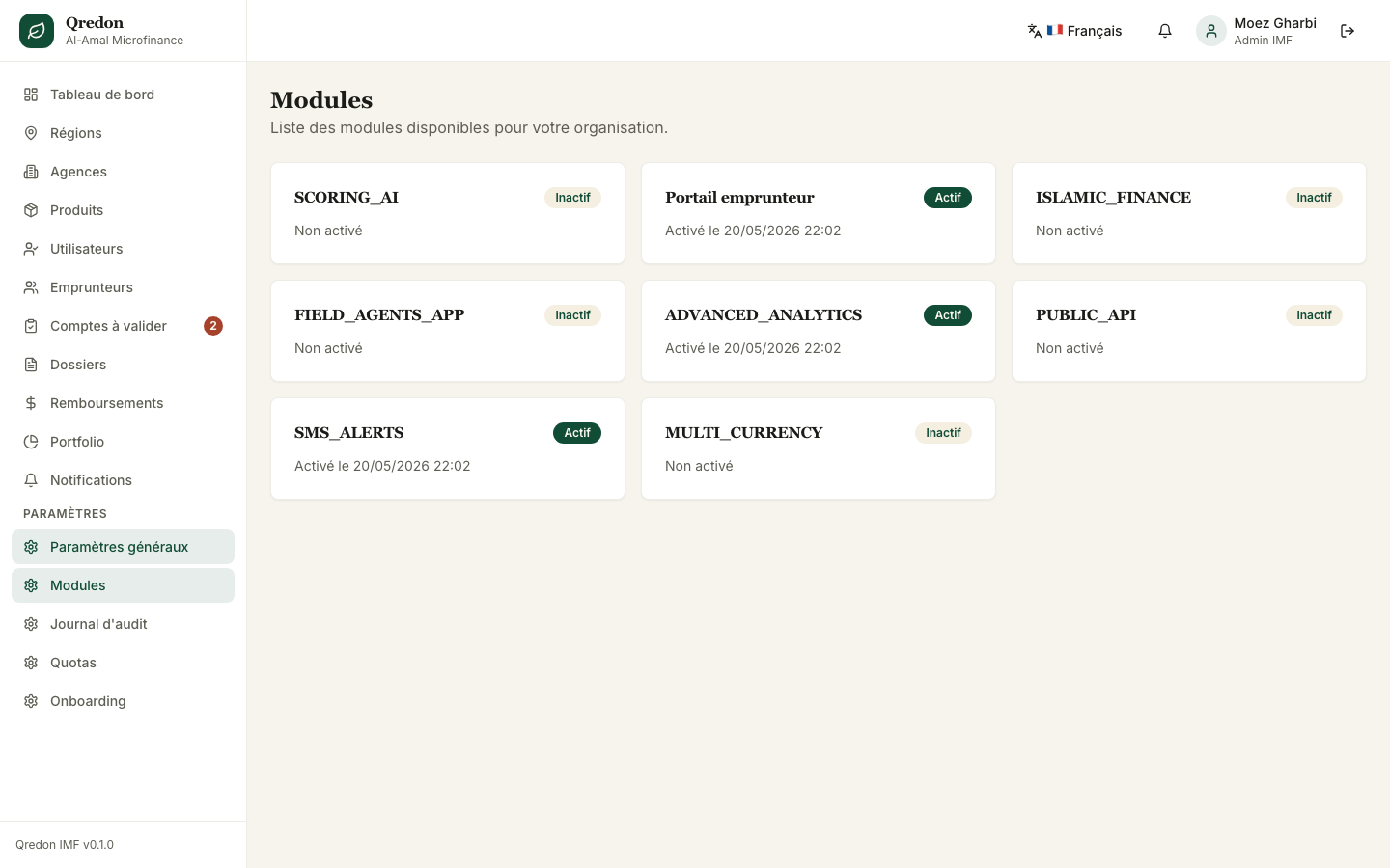 Settings Modules