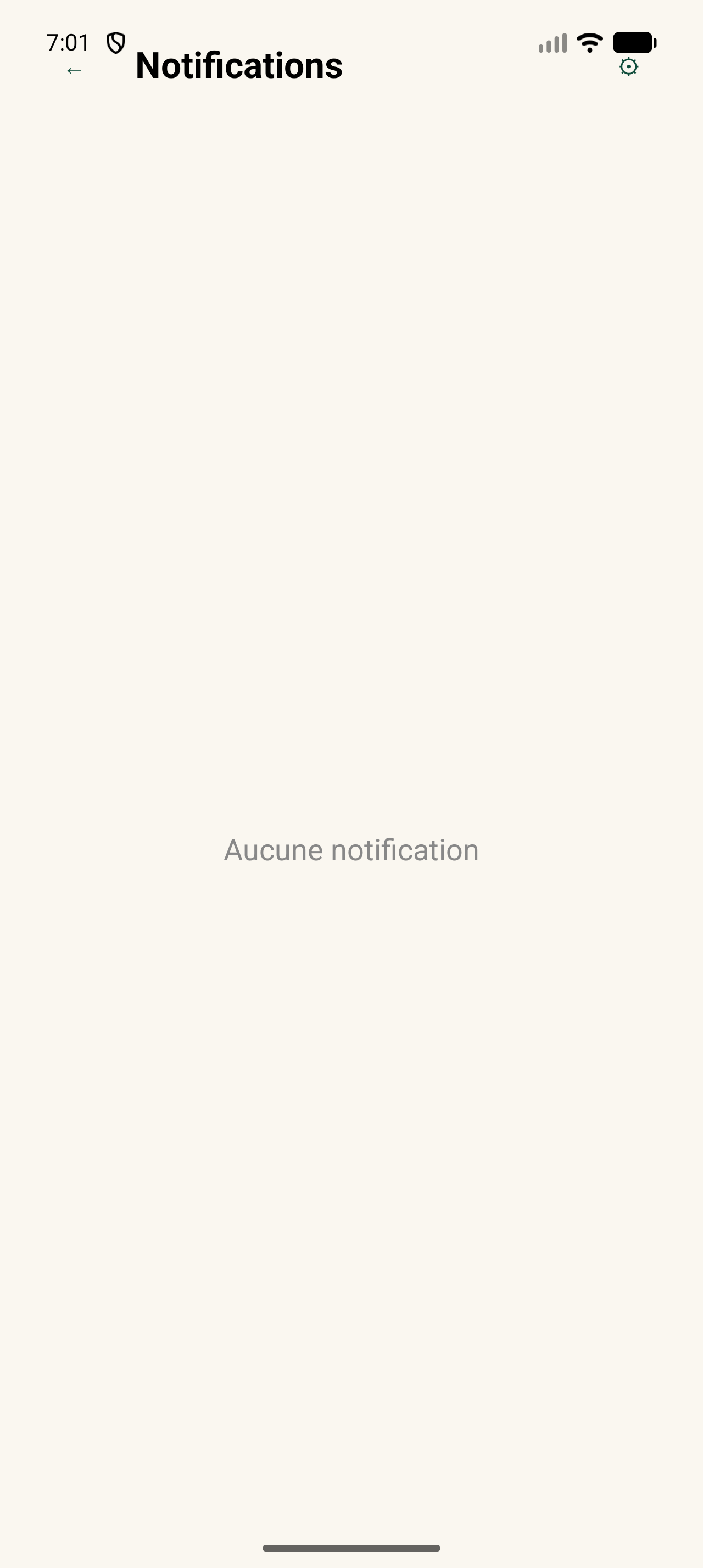 Notifications vide